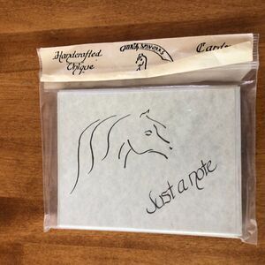 NEW Spinoffs Handcrafted Notecards Set of 10 Envelopes Horse Head Arabian
